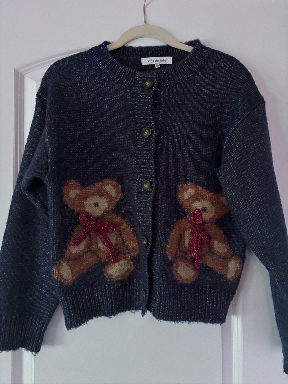 Sofie the Label Charcoal Teddy Knit Cardigan